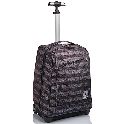 Immagine di Invicta Trolley Invicta, Stripes, Grigio, 2 in 1 con Spallacci Per Uso Zaino