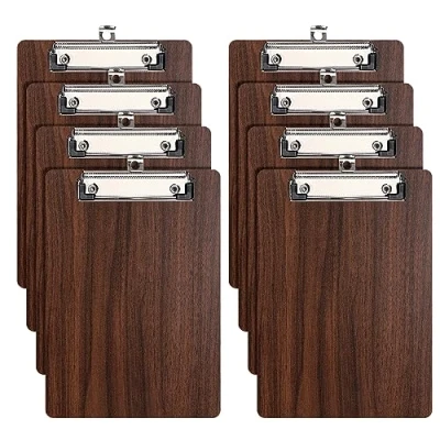Immagine di [8 Pezzi]A5 Portablocco di Legno,Portablocchi A5 con Clip in Metallo,Appunti Porta pad Lavagna da Scrittura,Clipboard