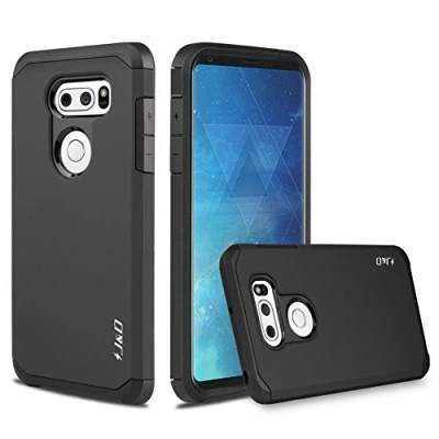 Immagine di J&amp;D Compatibile per Cover LG V30, [Protezione Robusta] [Armatura Sottile] Ibrida Antiurta Protettiva aspra Custodia V30 Nero