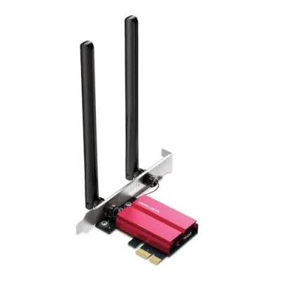 Immagine di Mercusys ADATTATORE WRL 5400MBPS/BLUETH5.3/MA86XE (Mini PCI Express), Scheda di rete, Nero