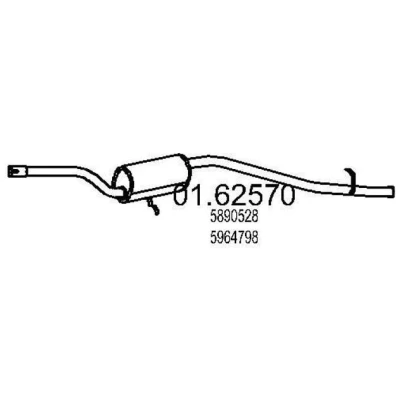 Immagine di MTS 01.62570 Marmitta 1620 FIAT: Uno Hatchback