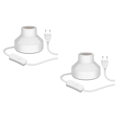 Immagine di ledscom.de 2 pezzi Lampada da tavolo TIX, interruttore, porcellana, bianco, 1x E27 max. 300W