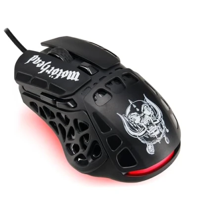 Immagine di Subsonic Mouse Gaming Cablato Motorhead, con Sensore Ottico 7200 Dpi, Forma Ergonomica, 7 Pulsanti Programmabili, Regalo Licenza Ufficiale