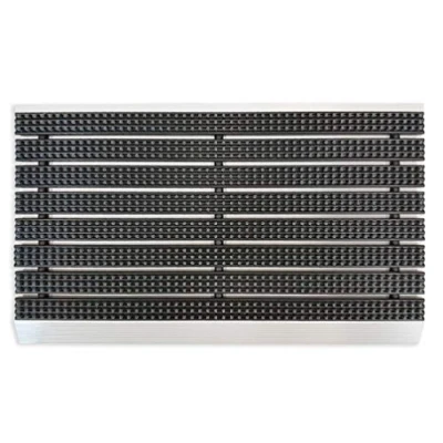 Immagine di Zerbino per esterni Super Brush Tappeto porte in alluminio antisporco all&#039;interno estremamente resistente antiscivolo sostenibile 40x60cm, grigio