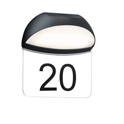 Immagine di Trio Leuchten 228360142 Muga Lampada da Parete LED Esterno in Alluminio Pressofuso, Vetro di Sicurezza 5 W, Antracite/Trasparente