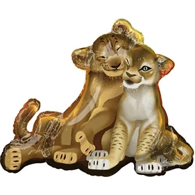 Immagine di amscan 3987601 Palloncino in stagnola, motivo: re leone, Simba e Nala, 1 pezzo