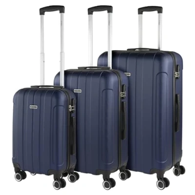 Immagine di ITACA Set Valigie Rigide Offerte. Valigia Grande Rigida, Media Rigida e Bagaglio a Mano. di con Lucchetto Combinazione TSA 771100, Marino