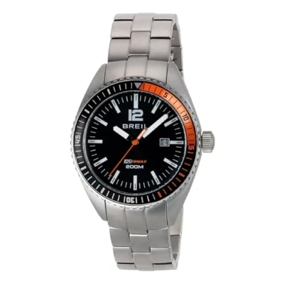 Immagine di Breil Orologio UOMO MIDWAY quadrante MONO COLORE NERO movimento SOLO TEMPO 3 LANCETTE QUARZO e BRACCIALE ACCIAIO ARGENTO TW1629