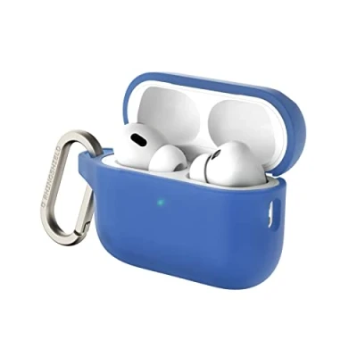 Immagine di RHINOSHIELD AirPods Case with Carabiner Compatible Apple [AirPods Pro 2] Military Grade Drop Protection, Scratch Resistant, Wireless Charging [Cobalt Blue, Standard Set]