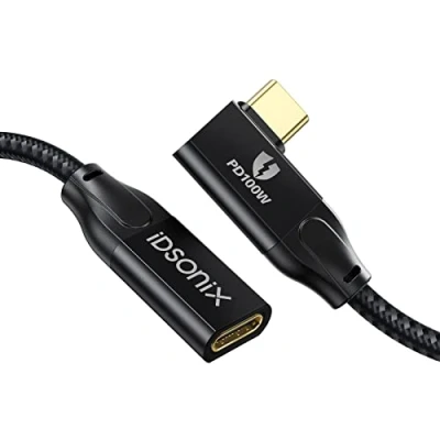 Immagine di Cavo di Prolunga USB tipo C da 20 Gbps, iDsonix Estensore supporta una Ricarica Rapida 4k@60 Hz/100 W, compatibile con hub C/Dell XPS/MacBook/iPad Pro