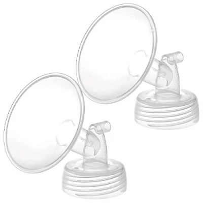 Immagine di 2 x 21 mm Maymom Parti per pompa a collo largo Spectra S1/S2, con flangia largo; non originali; ricambio Shield (flangia Spectra) (21 due flangie),Parti della