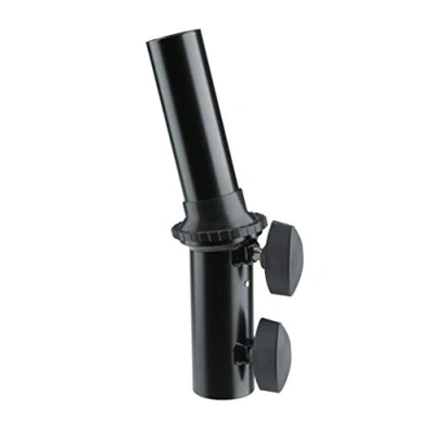Immagine di K&amp;M 19670 inclinatore di altoparlanti, fino a 15 nero, in acciaio per un sistema 3,5 cm diametro collegabile