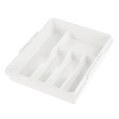 Immagine di keeeper Portaposate allungabile, da 5 a 7 scomparti, Accessorio cassetto, 38 x 32 7,5 cm, Allungabile fino 50,5 Franka, Bianco