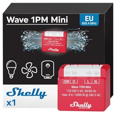 Immagine di Shelly Wave 1PM Mini Attuatore interruttore Z