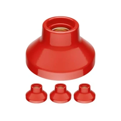 Immagine di ledscom.de 4 pezzi plafoniera/porta lampada ELEKTRA, porcellana, rosso lucido, 1x E27 max. 300W