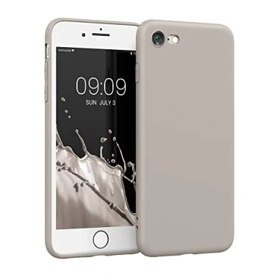Immagine di kwmobile Custodia Compatibile con Apple iPhone SE (2022) / (2020) 8 7 Cover Back Case per Smartphone in Silicone TPU Protezione Gommata crema matt