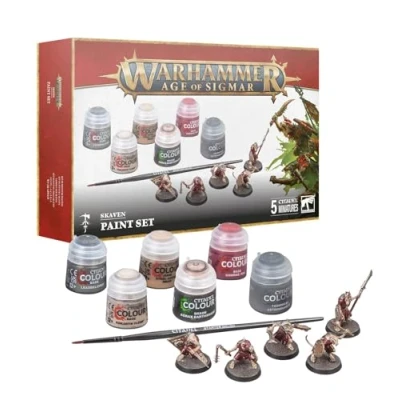 Immagine di Games Workshop Warhammer Age of Sigmar Skaven + Set di vernice (2024 3a edizione)