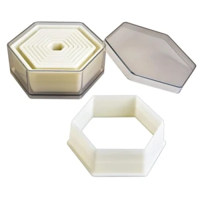 Immagine di IBILI Corta MASAS HEXAGONO Liso (9 PC), Trasparente/Bianco, 9 x 5 cm