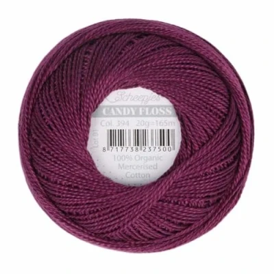 Immagine di Scheepjes Candy Floss 394 Shadow Purple (165m) Filato di Cotone Mercerizzato Biologico 1x20g