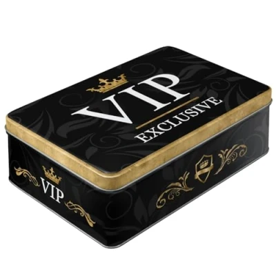 Immagine di Nostalgic Art Contenitori di Latta retrò Piatti VIP Exclusive Idea Regalo per Persone Speciali, Scatola con Coperchio, Design Vintage, 2,5 l