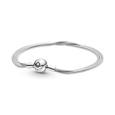 Immagine di PANDORA Reflexions Bracciale con chiusura lunga e pavé placcato in oro rosa 14 carati zirconi cubici trasparenti, 19