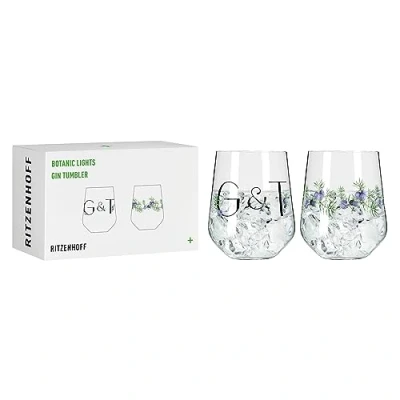 Immagine di Ritzenhoff 3891001 Set di 2 bicchieri da gin 700 ml, serie Botanic Lights con motivo e scritta Made in Germany