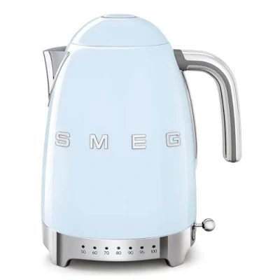 Immagine di Smeg, Bollitore Temperatura Variabile KLF04PBEU 1,7L, Più Livelli di Temperatura, Filtro Anticalcare Lavabile, Autospegnimento Sicurezza, Indicatore Livello Acqua, Potenza 2400W, Azzurro