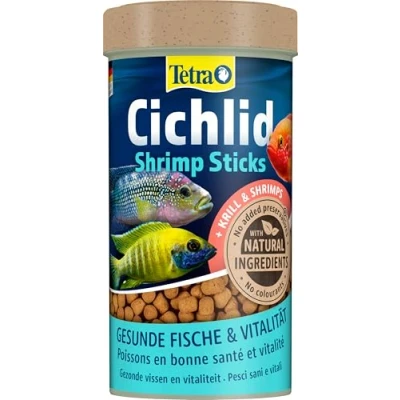 Immagine di Tetra Cichlid Shrimps Sticks, Mangime Ricco di Gamberetti Specifico per Pesci Ciclidi, 250 ml