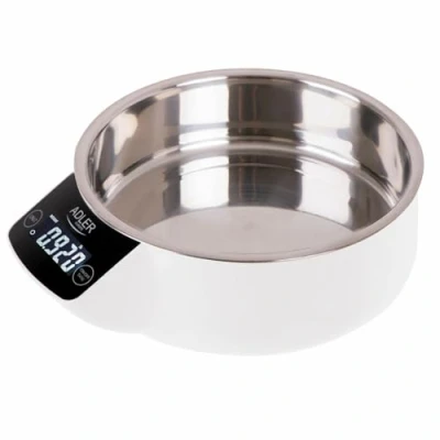 Immagine di Adler AD 3166 Bilancia elettronica da cucina digitale con ciotola, 900 ml, 5 kg (11 lb), alta precisione 1 g, tara, misurazione liquidi