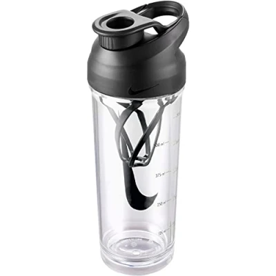 Immagine di Nike Performance Hypercharge Shaker Bottle Borraccia, Taglia: One Size, Clear/black