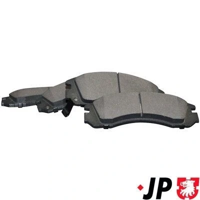 Immagine di JP GROUP 3963600710 Kit pastiglie freno Assale anteriore con segnalatore acustico usura MITSUBISHI: PAJERO 3, L200 III Pick up, 2