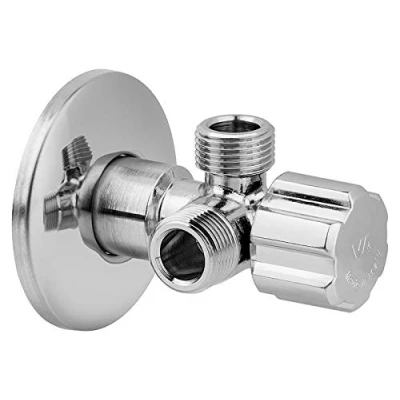 Immagine di VA Albertoni Valvola angolare doppia DN 15 1/2 con due uscite 3/8 D441094
