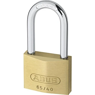 Immagine di Abus 12009 Lucchetto in ottone ad arco lungo, 40 mm, con chiave unica 6401