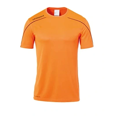 Immagine di uhlsport Stream 22 Maglia a Maniche Corte da Uomo, Maglietta, 100347709, Fluo Arancio/Nero, XL