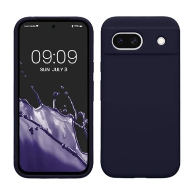 Immagine di kwmobile Cover per Google Pixel 8a Custodia Back Case Smartphone in Silicone TPU Protezione Gommata deep ocean