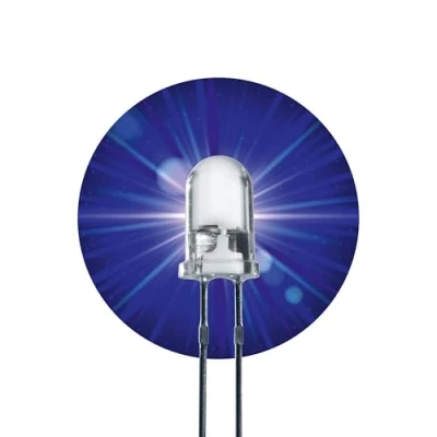 Immagine di Lumetheus Diodi LED 5mm Colori Blu extra super luminoso 20.000 mcd 100 pezzi 2 3 V Pin Diodo ad emissione luminosa LEDs