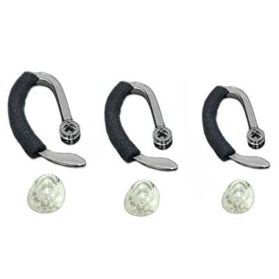 Immagine di 3 gommini di ricambio per auricolari della stessa dimensione + ganci le orecchie kit in schiuma Plantronics CS540 Savi W440 W740 W745 WH500 Earhook Ear Bud Part (misto L/M/S)