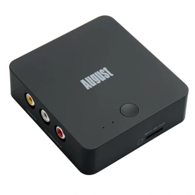 Immagine di August Scheda di acquisizione Video Senza PC VGB400 Cavo RCA per conversione da VHS a Digitale, Hi8, videocamera Uscita su HDMI, Registrazione Micro SD o USB Fino 64 GB Nero