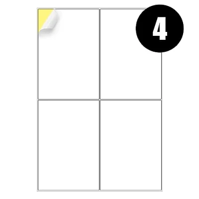 Immagine di iSOUL etichette autoadesive A4, 4 per foglio, 20 fogli, 80 adesive, indirizzi, stampabili, carta adesiva A4 stampa, laser [ad asciugatura rapida]