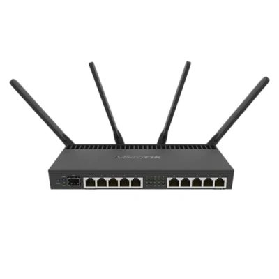 Immagine di Mikrotik RB4011iGS+5HacQ2HnD IN Router dual band (2.4 GHz/5 GHz, Wi Fi 5 802.11ac, 1733 Mbit/s, 802.11a,Wi 802.11ac,802.11g, 4 802.11n, Gigabit Ethernet, 10,100,1000 Mbps