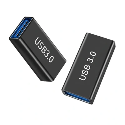 Immagine di iJiGui Adattatore USB 3.0 Femmina a 2Pezzi, Connettore di Espansione 3.0, per il Collegamento Due Cavo Maschio, Prolunga