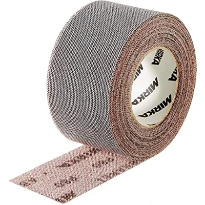 Immagine di Mirka Abranet rotolo abrasivo netto 75 mm x 10 m a strappo / grana P180 1 per levigare legno, stucco, vernice, plastica 545BI001183R