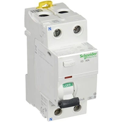 Immagine di Schneider A9R61240, Interruttore differenziale 2P 40A 30mA, Bianco