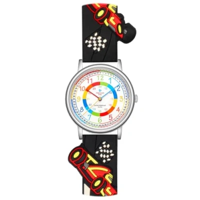 Immagine di Alienwork Kids Orologio di Apprendimento bambini Ragazzi Argento Nero Multicolore Impermeabile 5 ATM Tempo
