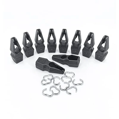 Immagine di MAGMA Pack 10 Ganci a Regolazione Rapida + Anelli Fissaggio per Cavi Elastici 8mm I Gancio Cinghie Elastiche, Corde Ragno, Tende e Teloni, Piscine, Campeggio, Giardinaggio