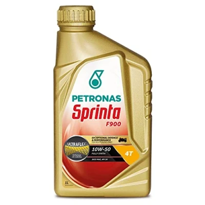 Immagine di Petronas Sprinta Olio Motore 4T 100% Sintetico 4 Tempi F900 10W 50 Confezione da 1 Litro