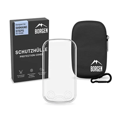 Immagine di Borgen Protezione Display della Bici elettrica Adatta per Custodia Protettiva Shimano Steps SC e 6100 Trasparente Impermeabile