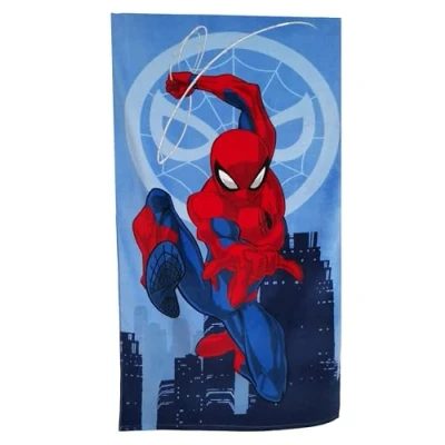 Immagine di Jerry Fabrics Asciugamano da bagno per bambini, telo 100% cotone, 70 x 140 cm (Spiderman)