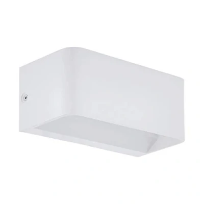 Immagine di Eglo Sania 4, lampada LED da parete a 1 luce, minimalismo, faretto per interni in alluminio, soggiorno, corridoio bianco, L 20 cm
