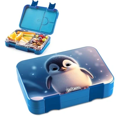 Immagine di Jarlson® Lunch Box Bambini Bento con 6 Scomparti Porta Pranzo Senza BPA per la Scuola e l&#039;asilo 850ml
